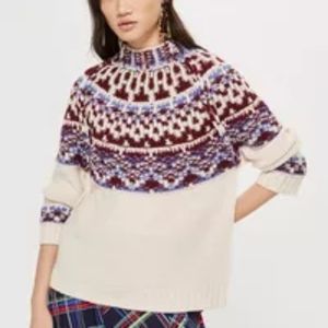 Topshop Reverse Fair Isle Sweater